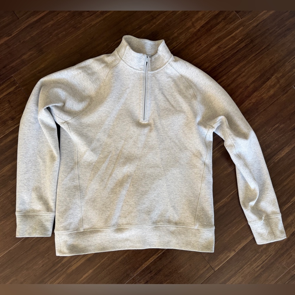 Men's Gray Quarter-Zip Sweater ten thousand mock neck medium light gray